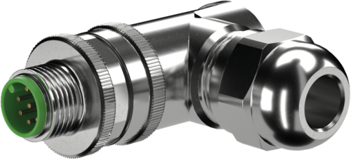 Murr M12 male 90° A-code, screw terminal 8-pole, cable Ø 6 - 8mm