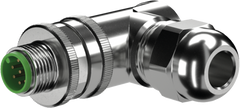 Murr M12 male 90° A-code, screw terminal 8-pole, cable Ø 6 - 8mm
