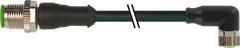 Murr M12 male 0°/M8 female 90°, 4-pole, 1m
