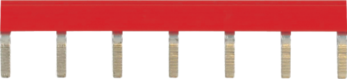 Murr Potential rail, 10-pole, spacing 6.2 mm, red