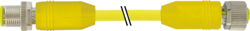 Murr M12 male 0°/female 0° shielded AIDA, 5-pole, 1.5m