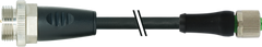 Murr M12 Power female 0°, L-code/ male 0°, 7/8", 0.6m