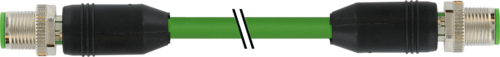 Murr M12 male 0°/male, 0°, shielded, ethernet, 4-pole, 10m