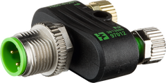 Murr T-coupler M12 male / M8 female 0°, parallel circuit