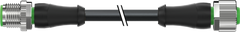 Murr M12 male 0° / M12 female 0° A-code, 4-pole, 2m