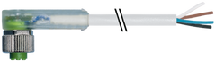 Murr M12 female 90°, A-code, 4-pole, 15m