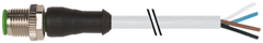 Murr M12 male 0° with cable, straight, 4-pole, 3m Murrelektronik
