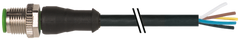 Murr M12 male 0°, A-code with cable, 5-pole, 10m