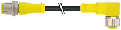 Murr M12 male 0°/ M12 female 90°, A-code, AIDA, 4-pole, 4m