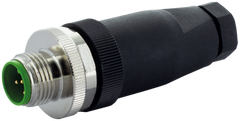 Murr Screw terminal, M12 male 0°, 4-pole, A-code
