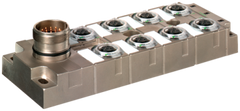 Murr MVP, connector exit frontside, metal, 8xM12, 5-pole Murrelektronik