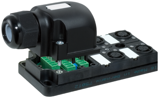 Murr MVP12 Distributed I/O block system, 5-pole, 4 x M12