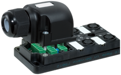 Murr MVP12 Distributed I/O block system, 5-pole, 4 x M12