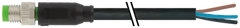 Murr M8 male 0° with cable, straight M8, 3-pole, 3m