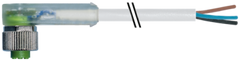 Murr M12 female 90°, A-code with cable, grey, 3-pole, 5m Murrelektronik