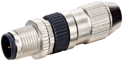 Murr M12 Connector, male 0°, 4-pole, c/s 0.14 - 0.34mm²