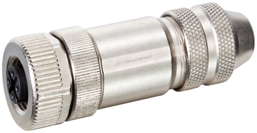 Murr Screw terminal, M12 female 0°, B-code, cable Ø 6-8mm