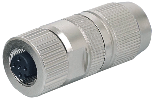 Murr M12 Connector, female 0°, 4-pole, c/s 0.14 - 0.34mm²