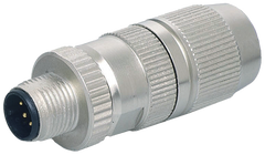 Murr M12 Connector, male 0°, 4-pole, ethernet, 0.14 - 0.34mm²
