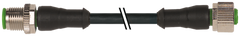Murr M12 male 0° / M12 female 0°, A-code, 5-pole, 15m