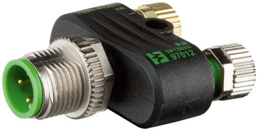 Murr T-coupler M12 male / M8 female 0°