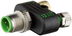 Murr T-coupler M12 male / M8 female 0°