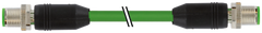 Murr M12, 0°, male / male, D-coded, shielded, 0.7m