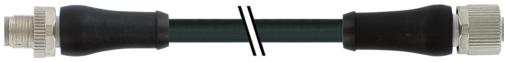 Murr Power cable, M12, male 0° / female 0°, 5-pole, 10m