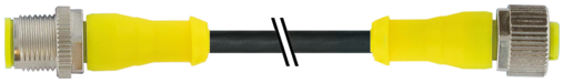 Murr M12 male 0° / M12 female 0°, A-code, AIDA, 4-pole, 2m