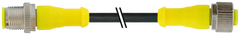Murr M12 male 0° / M12 female 0°, A-code, AIDA, 4-pole, 2m