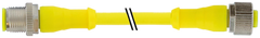 Murr M12 male 0° / M12 female 0°, A-code, AIDA, 5-pole, 4m