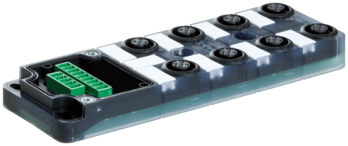 Murr Distribution block, basic housing, 8x M12, 4-pole, PNP