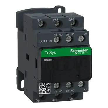 Schneider TeSys D Contactor, 3P(3 NO) 18A 1F+1O 24V