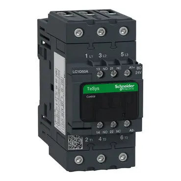 Schneider TeSys D Contactor, 3-pole, 3NO, 24VDC coil, 50A