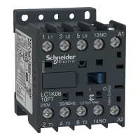 Schneider Contactor, 3-pole, 400VAC coil, 1NO, 6A Schneider Electric