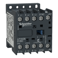 Schneider Contactor, 3-pole, 1NC, 24VDC coil, 6A Schneider Electric