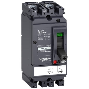 Schneider Circuit breaker, 2-pole, 25 kA at 415 VAC, TMD trip unit 16A Schneider Electric