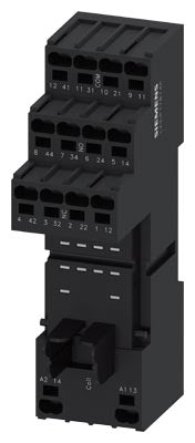 Siemens Plug-in socket for PT relay 4 changeover contacts with logic isolation Spring-type terminal (push-in)