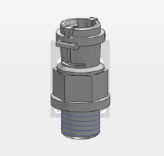 Reiku Connector straight, male, polyamid, black, M12, NW 7mm