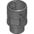 Reiku Connector, straight, male plastic thread, NW 12mm