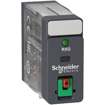 Schneider Interface plug-in relay with LED, 2 c/o, 5A