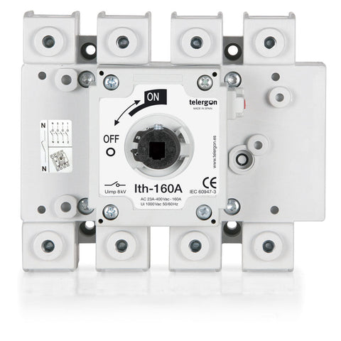 Telergon Switch disconnector, size 0, 3P + N, 160A Telergon