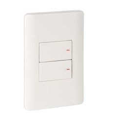 Schneider Full flat switch + ondicator, 2-lever, 1-way, 16A Schneider Electric