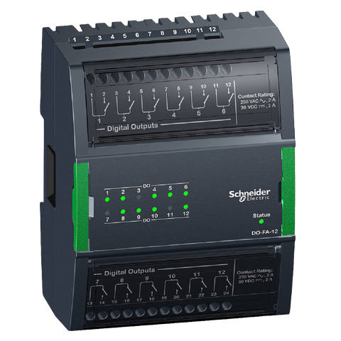 Schneider SpaceLogic Controller I/O module, 12 digital outputs ...