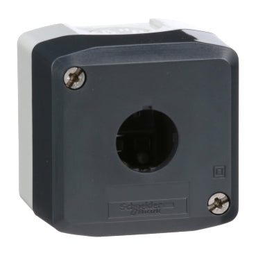 Schneider Empty enclosure, plastic, dark grey lid, 1-hole