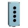 Schneider Empty control station, zinc alloy, blue, 4-hole Schneider Electric