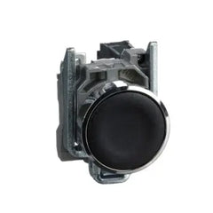 Schneider Pushbutton, metal, spring return, black, 1NO
