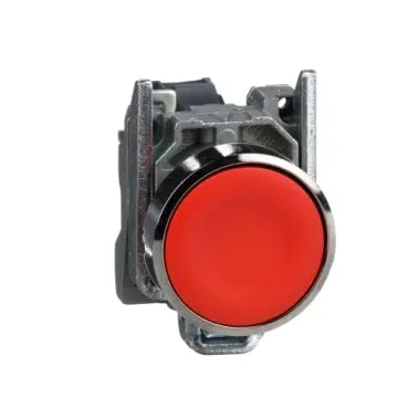 Schneider Pushbutton, flush, spring, red, 1NC, Ø 22