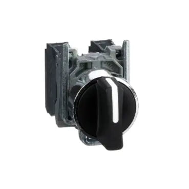 Schneider Selector switch, black, 3-positions, 2 NO