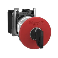 Schneider Emergency stop, Red, key release, 1 NO + 1 NC